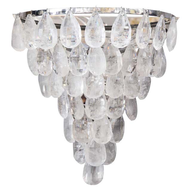 Scone Style Rocks Bubble Rock Crystal Sconces by Phoenix For Sale at 1stDibs