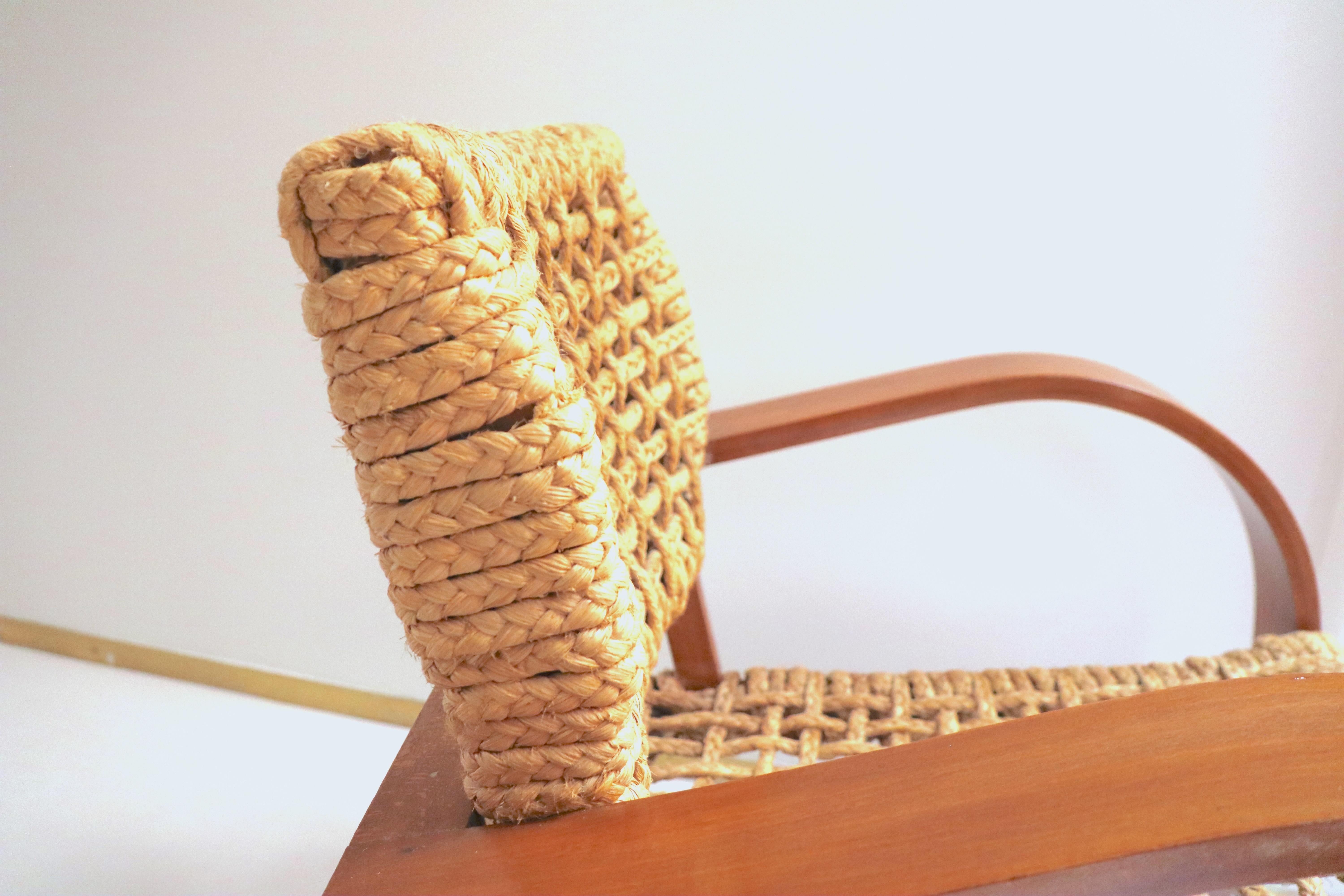 Single Rope Easy Chair by Audoux and Minet, 1940 1