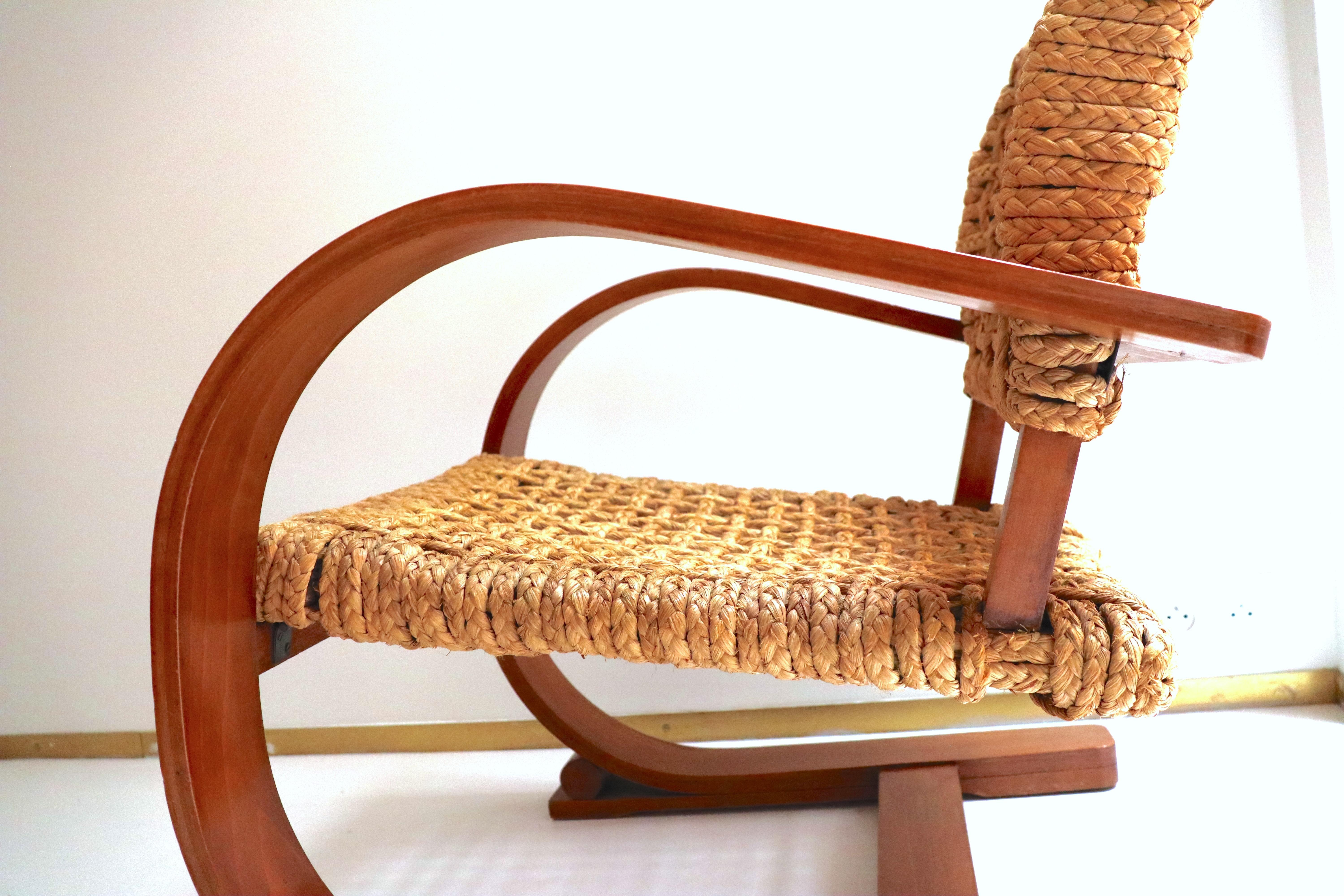 Single Rope Easy Chair by Audoux and Minet, 1940 2