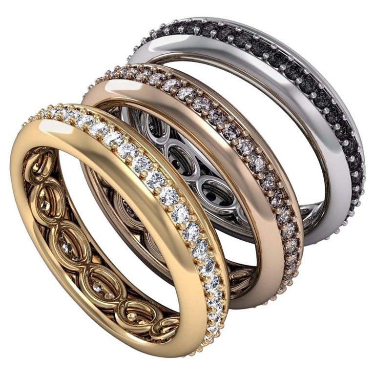 Customizable Single Row Stackable Diamond Ring For Sale at 1stDibs