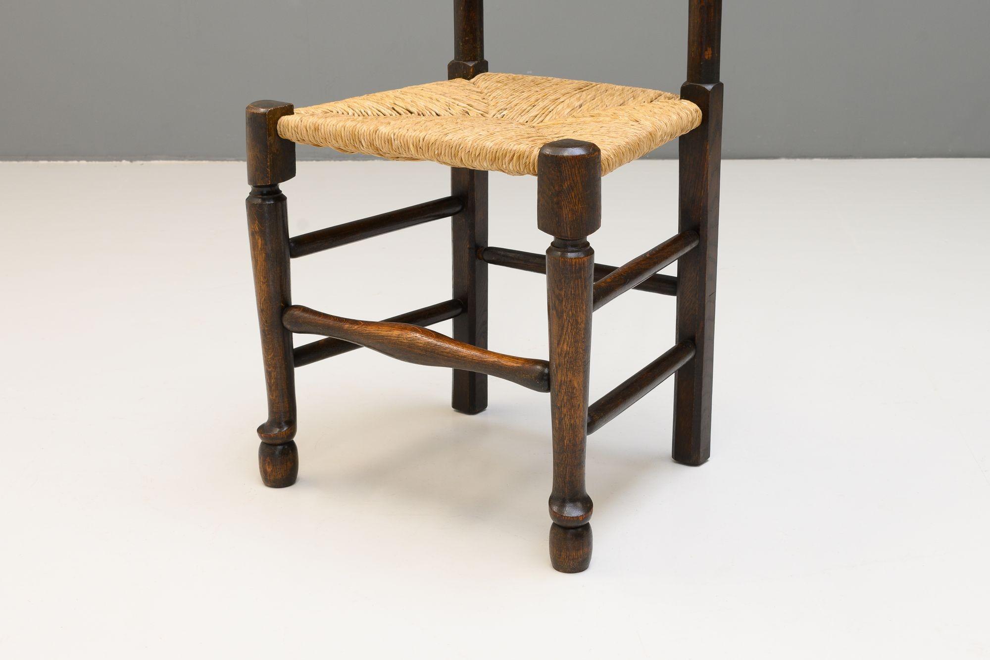 Georgien Chaise d'appoint simple à assise en jonc en vente