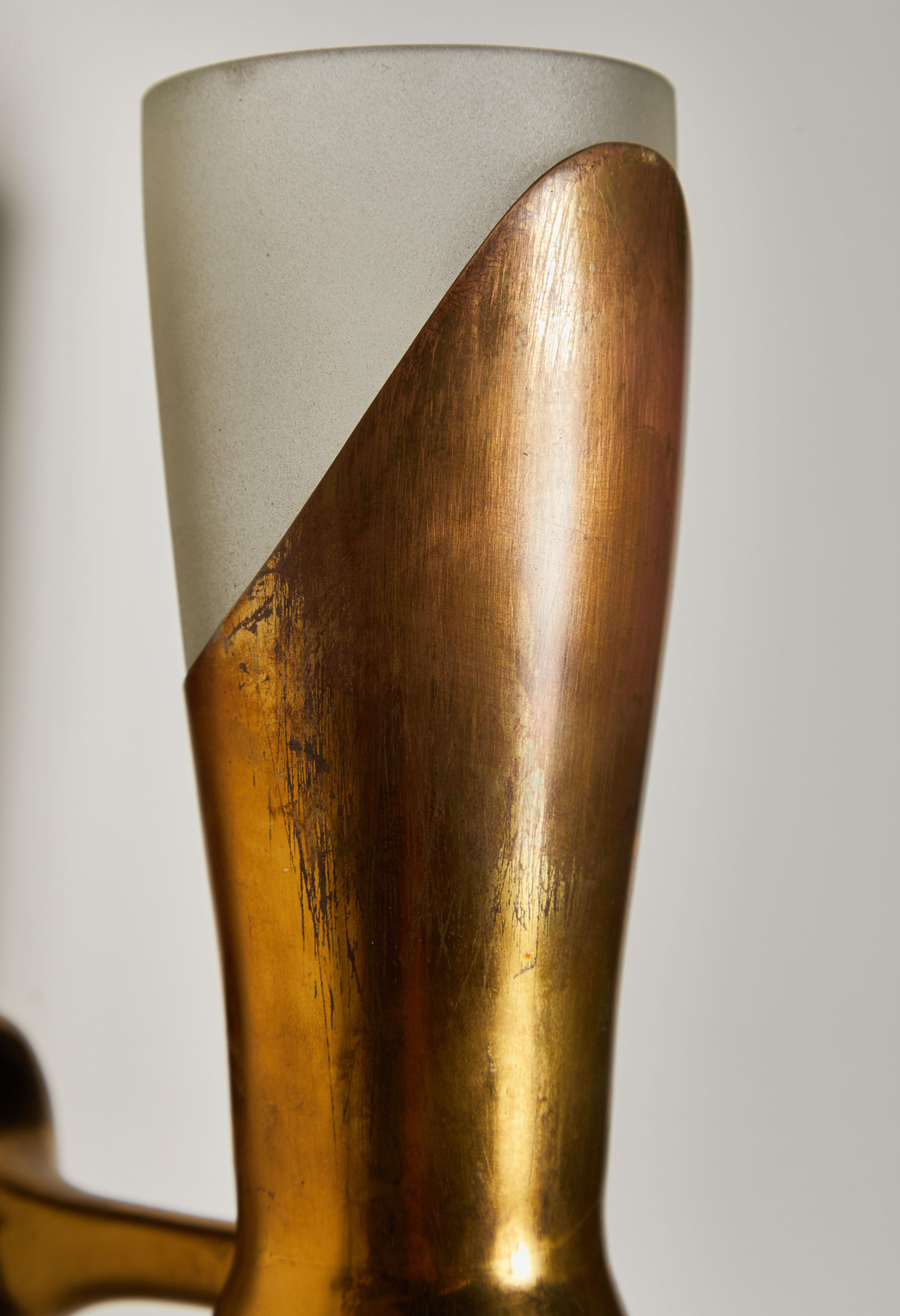Brass Single Sconce by Pietro Chiesa for Fontana Arte