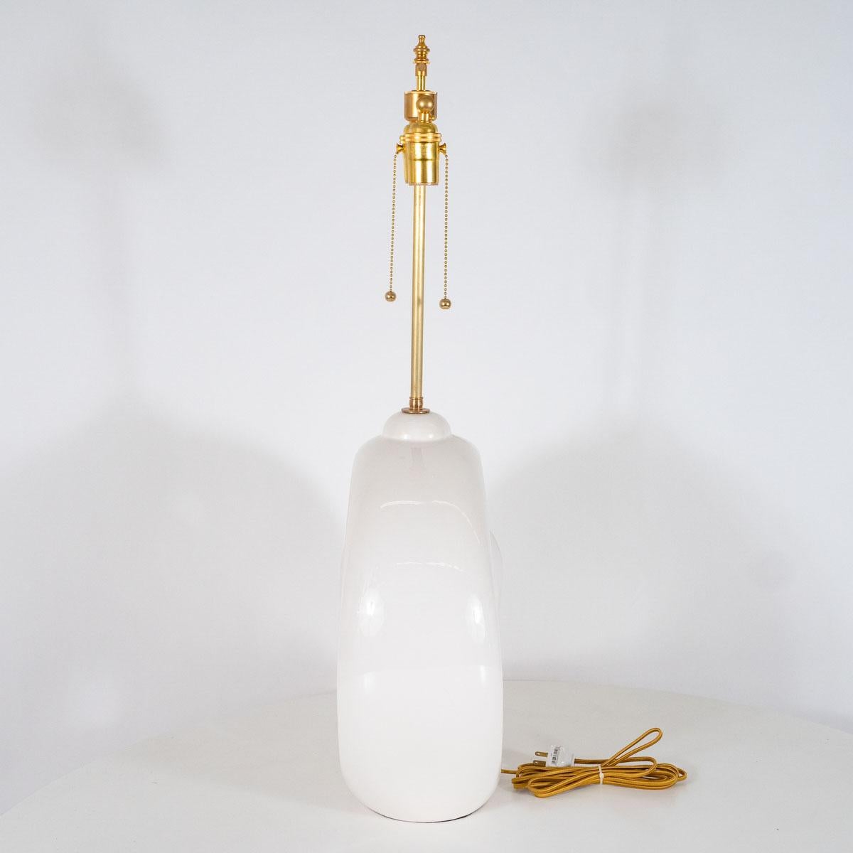 Single Sculptural Ceramic Table Lamp For Sale 1