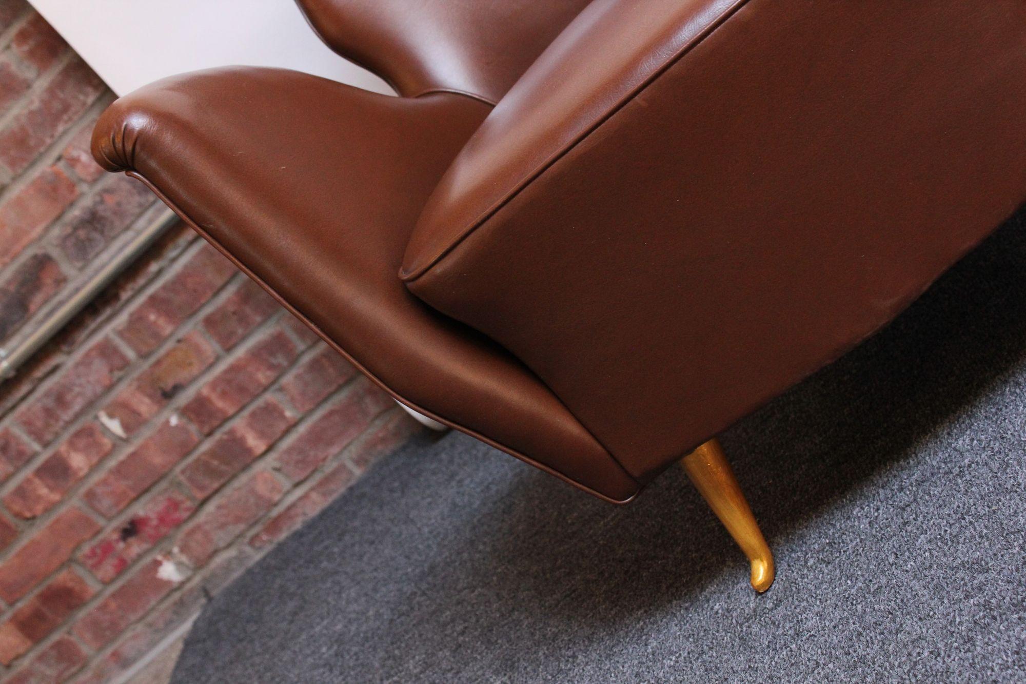 Single Sculptural Petite Lounge Chair Attributed to Gio Ponti, Two Available 6