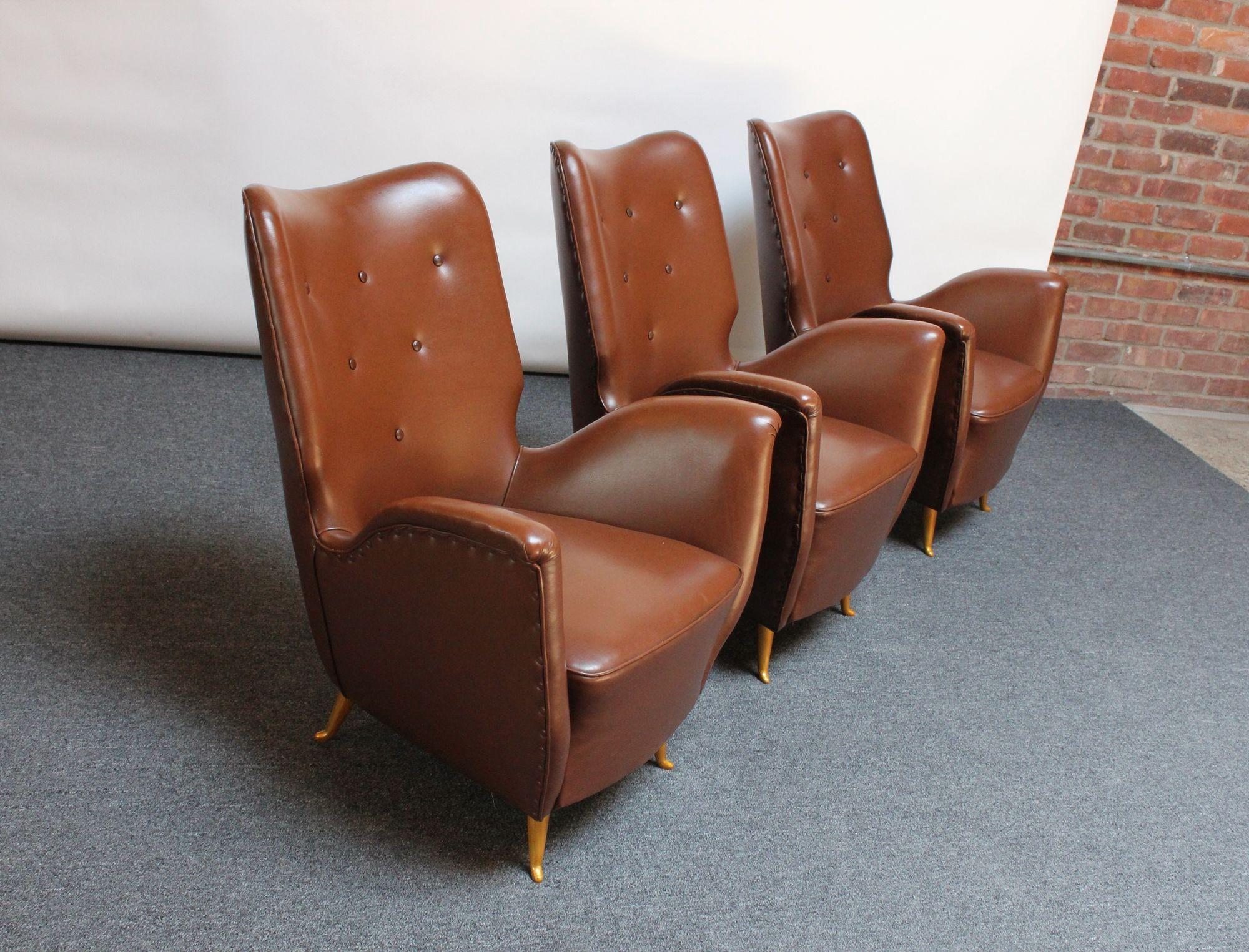Single Sculptural Petite Lounge Chair Attributed to Gio Ponti, Two Available 8
