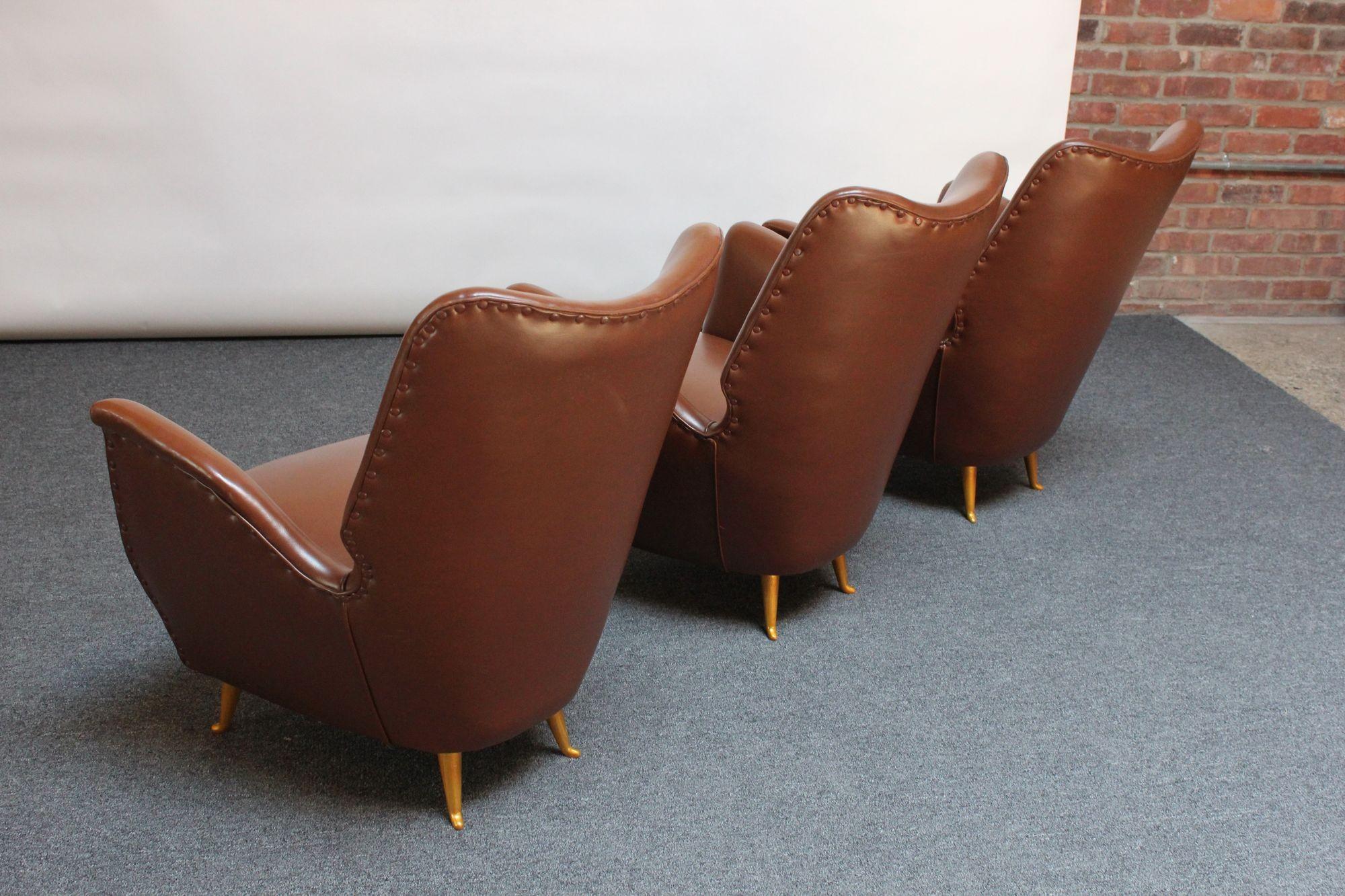 Single Sculptural Petite Lounge Chair Attributed to Gio Ponti, Two Available 9