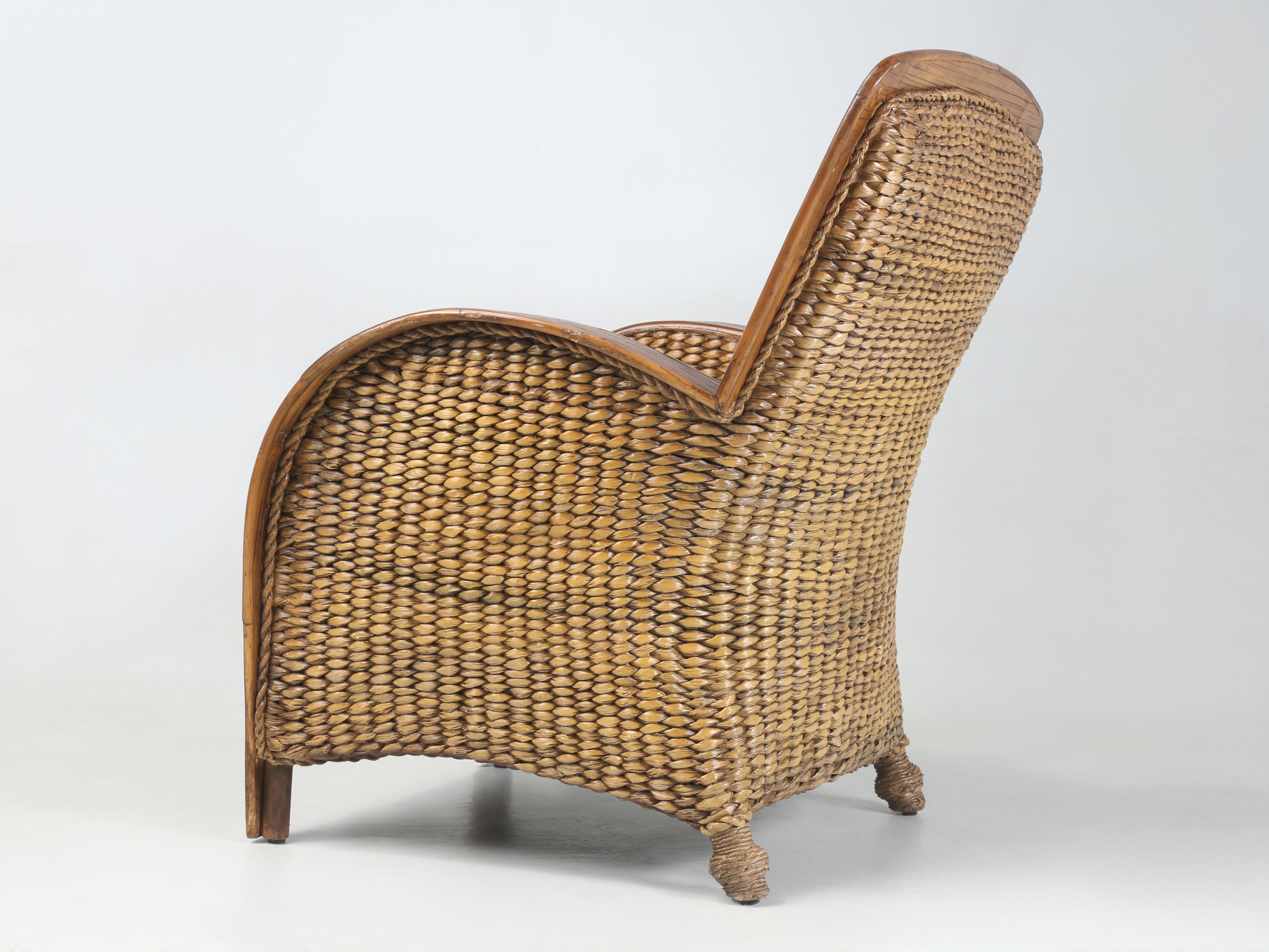 Indonésien Fauteuil simple en gazon dans le style du début des années 1900 et très confortable en vente