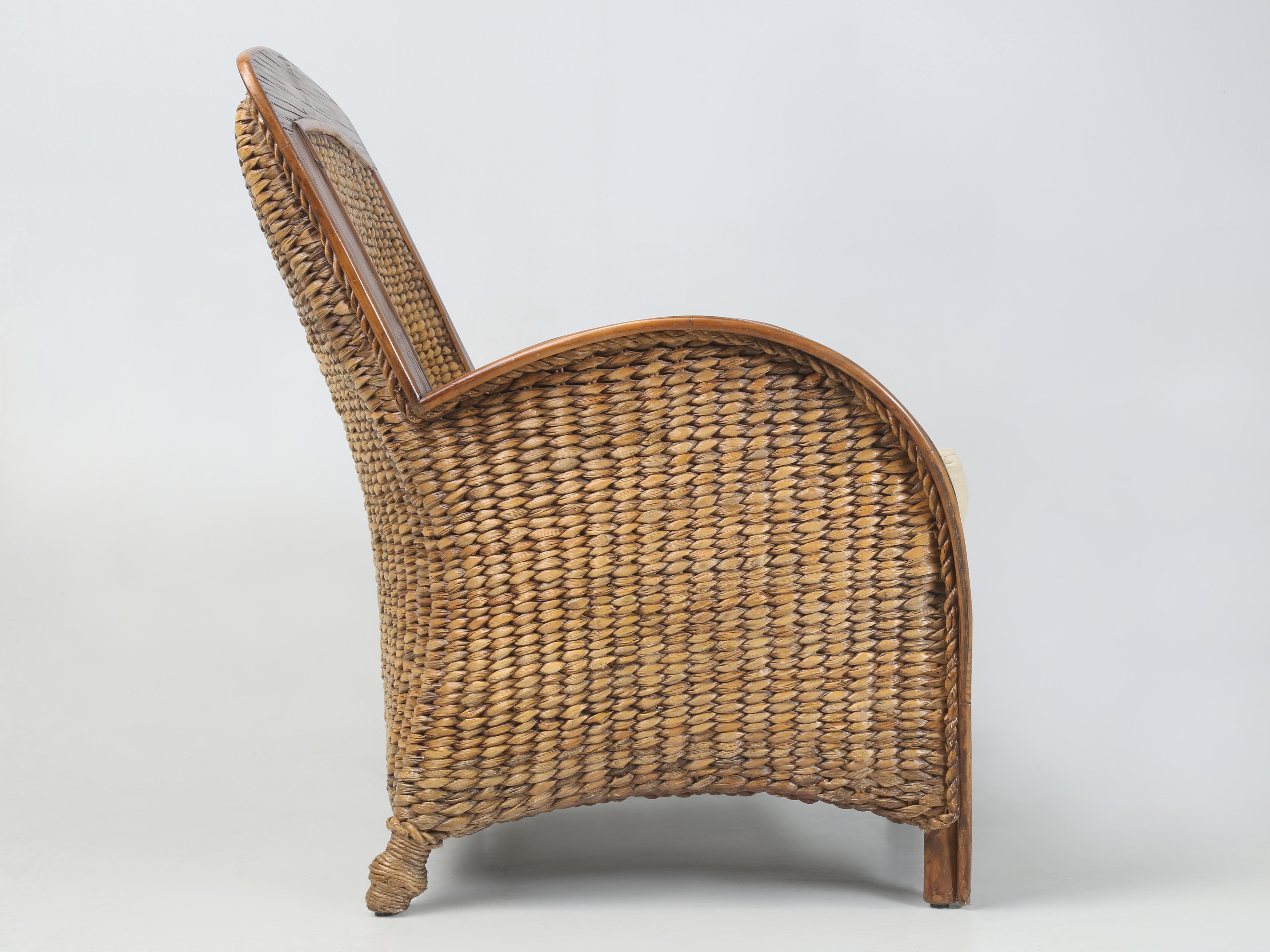 Fait main Fauteuil simple en gazon dans le style du début des années 1900 et très confortable en vente