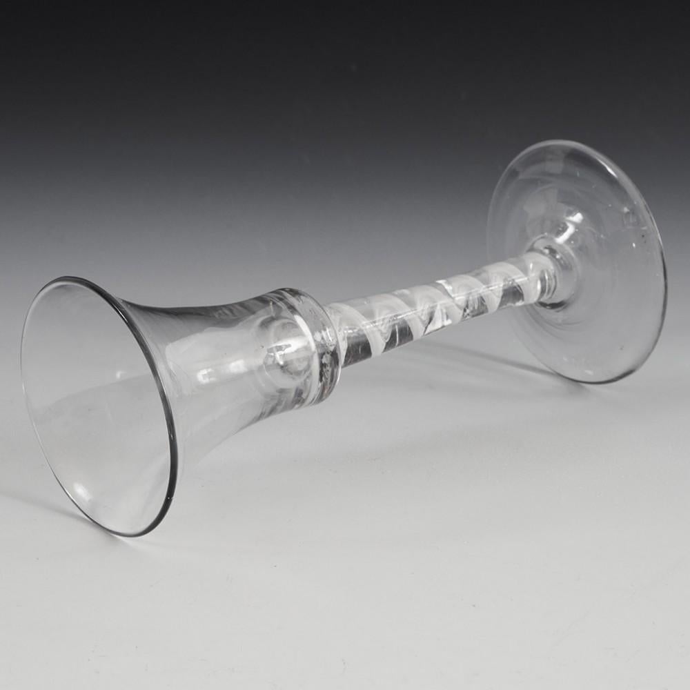 George III Single Series Opauqe Twist Wine Glass c1760 For Sale