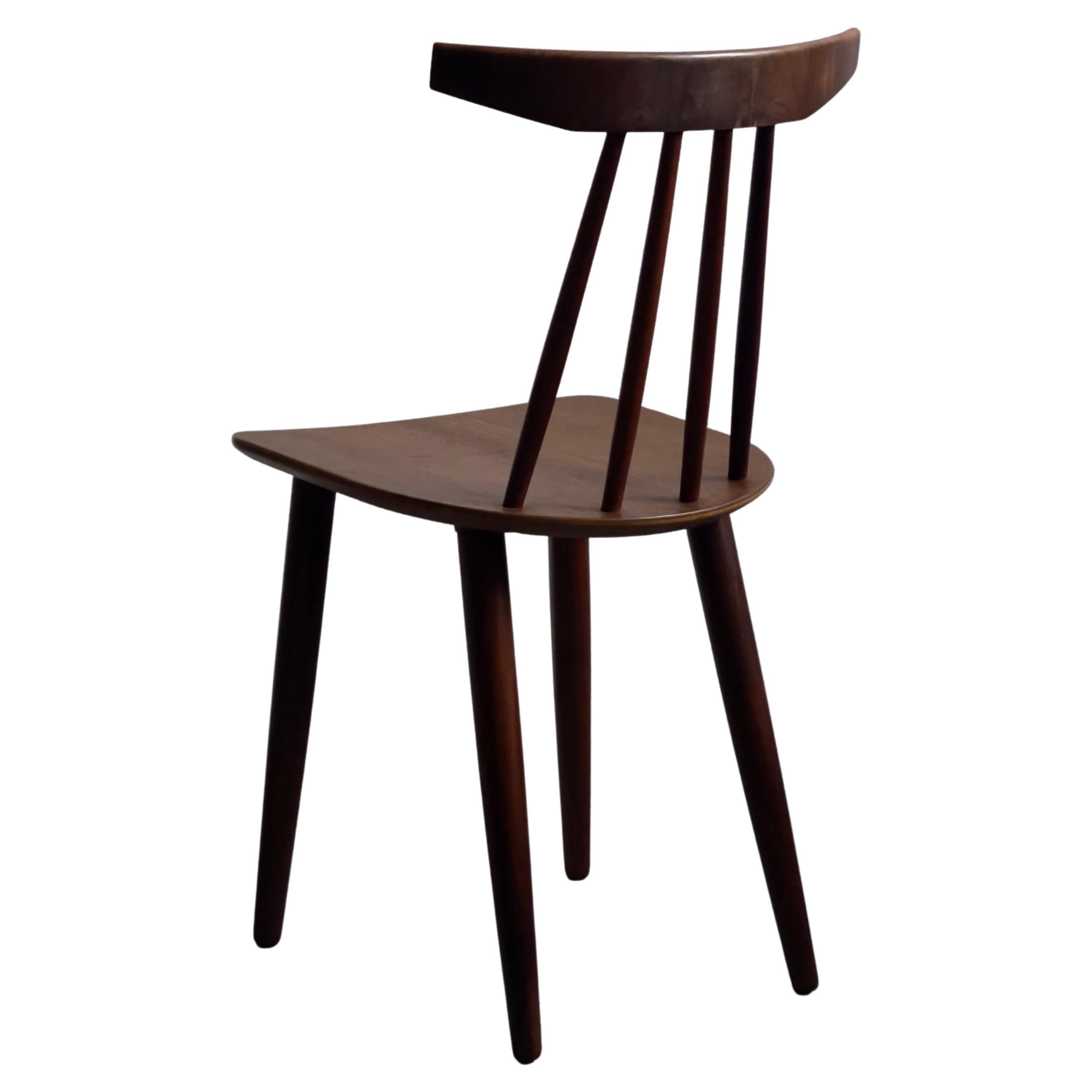 Single side chair in solid teak wood designed by Poul M. Volther Denmark 1960s.