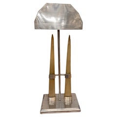Single Silver Plated Desk Lamp
