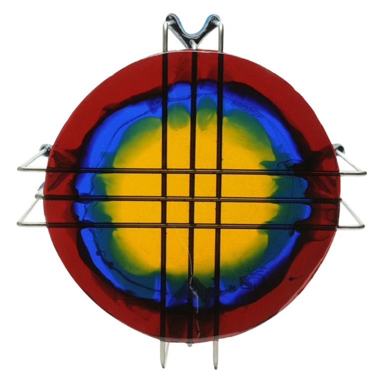 Mesa de centro triple mediana XL de tamaño único en rojo, azul y amarillo