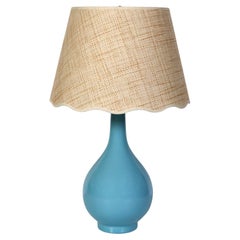 Lampada a zucca singola in porcellana blu cielo