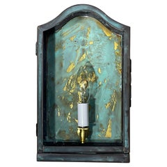 Petite lanterne murale vintage en laiton 7 x 3 x 12 cm de haut