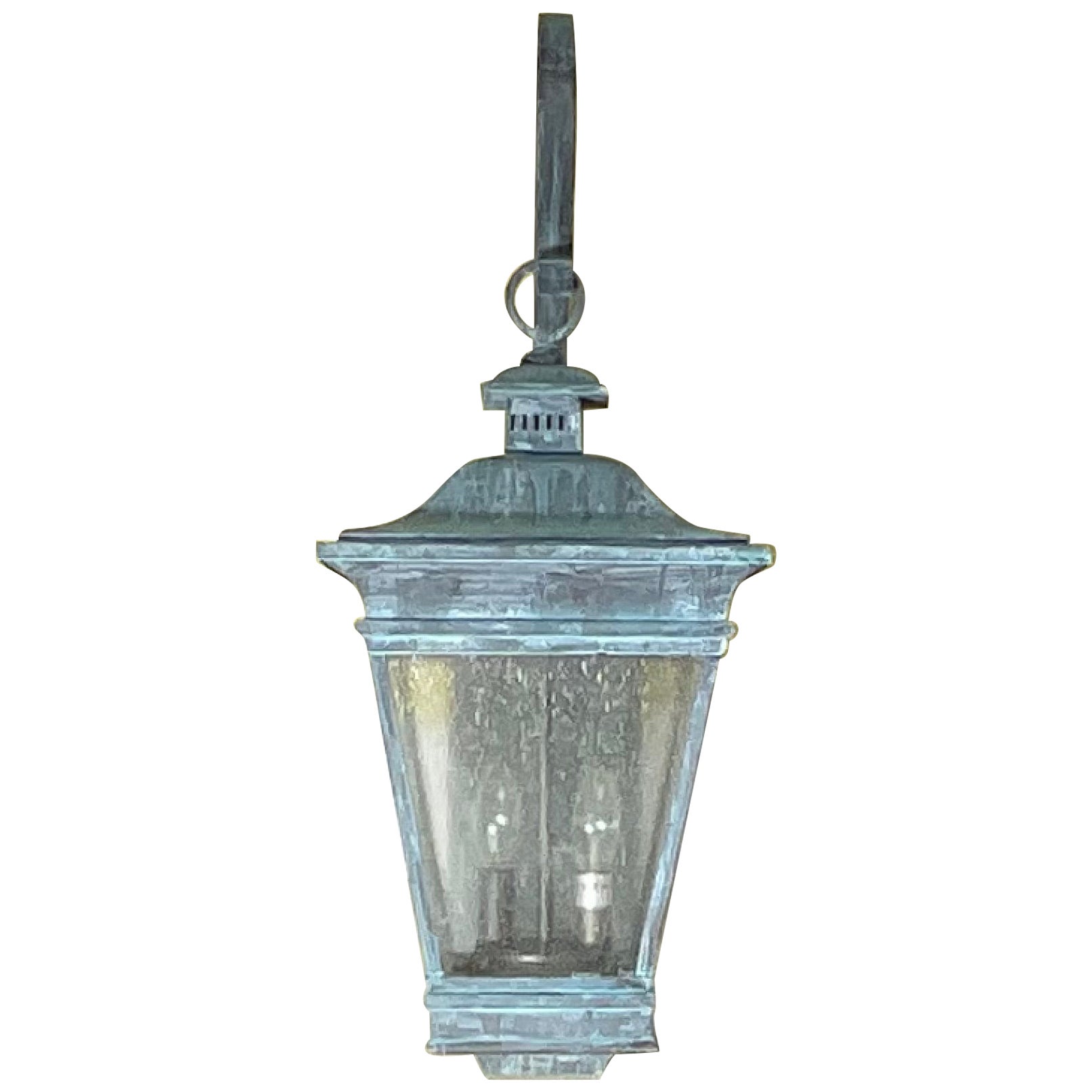 Muro simple de latón macizo de calidad  Farol colgante  27" de alto x 10" de ancho x 12" de profundidad