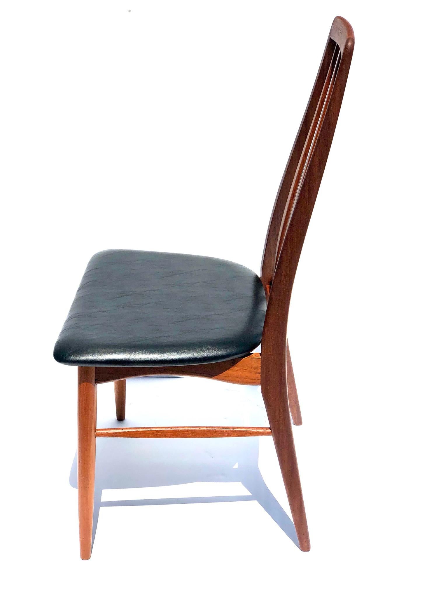 Scandinavian Modern Single Solid Teak Danish Modern Niels Koefoed Desk Eva Chair