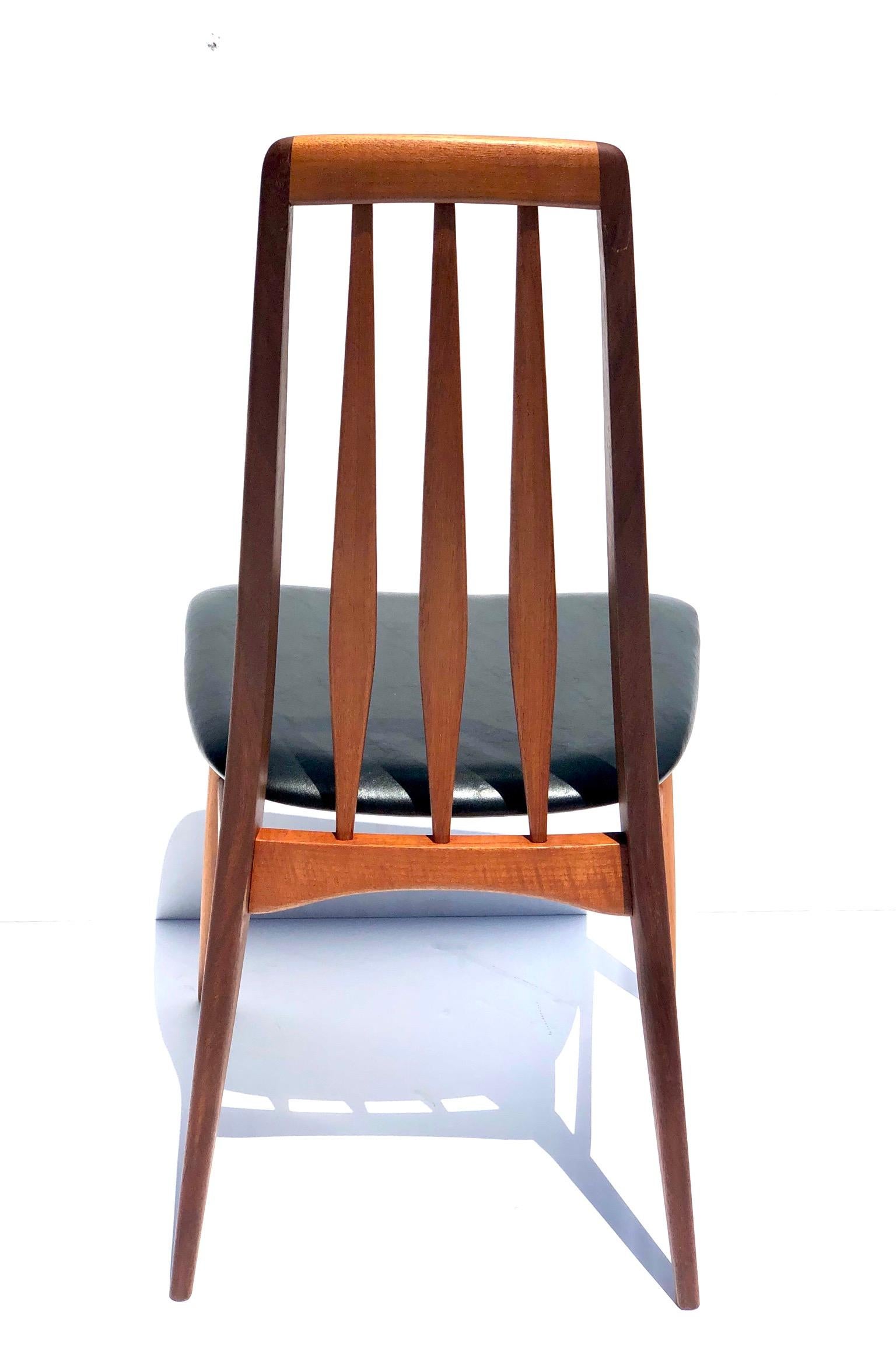 European Single Solid Teak Danish Modern Niels Koefoed Desk Eva Chair