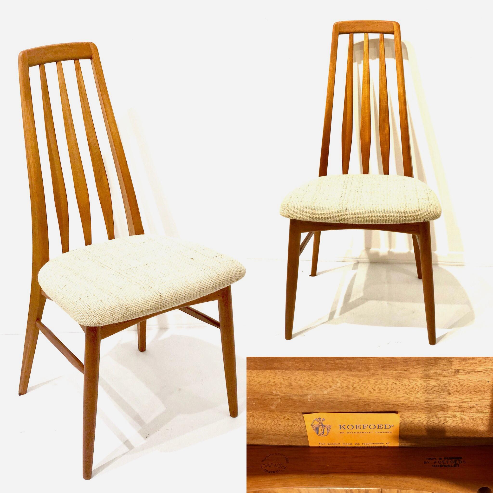 20th Century Single Solid Teak Danish Modern Niels Koefoed Desk Eva Chair
