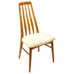 Single Solid Teak Danish Modern Niels Koefoed Desk Eva Chair