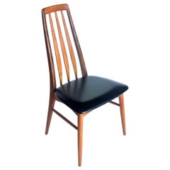 Single Solid Teak Danish Modern Niels Koefoed Desk Eva Chair