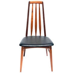 Single Solid Teak Danish Modern Niels Koefoed Desk Eva Chair