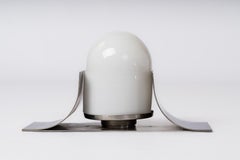 Single Stainless Steel & Opaline Wall Light by Jordi Vilanova - Spain 1960's