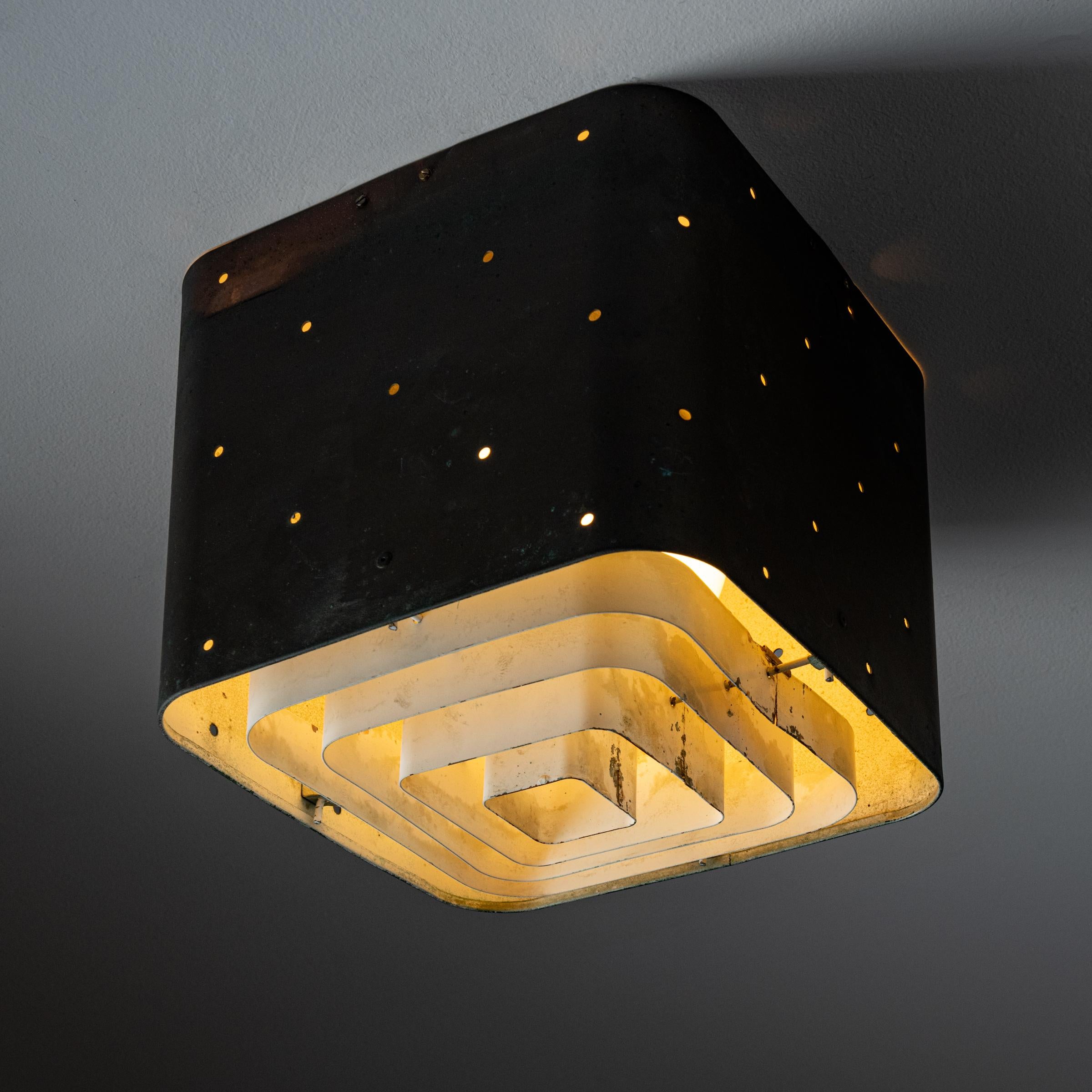 Mid-Century Modern Single Starry Sky Exterior Ceiling Light by Paavo Tynell