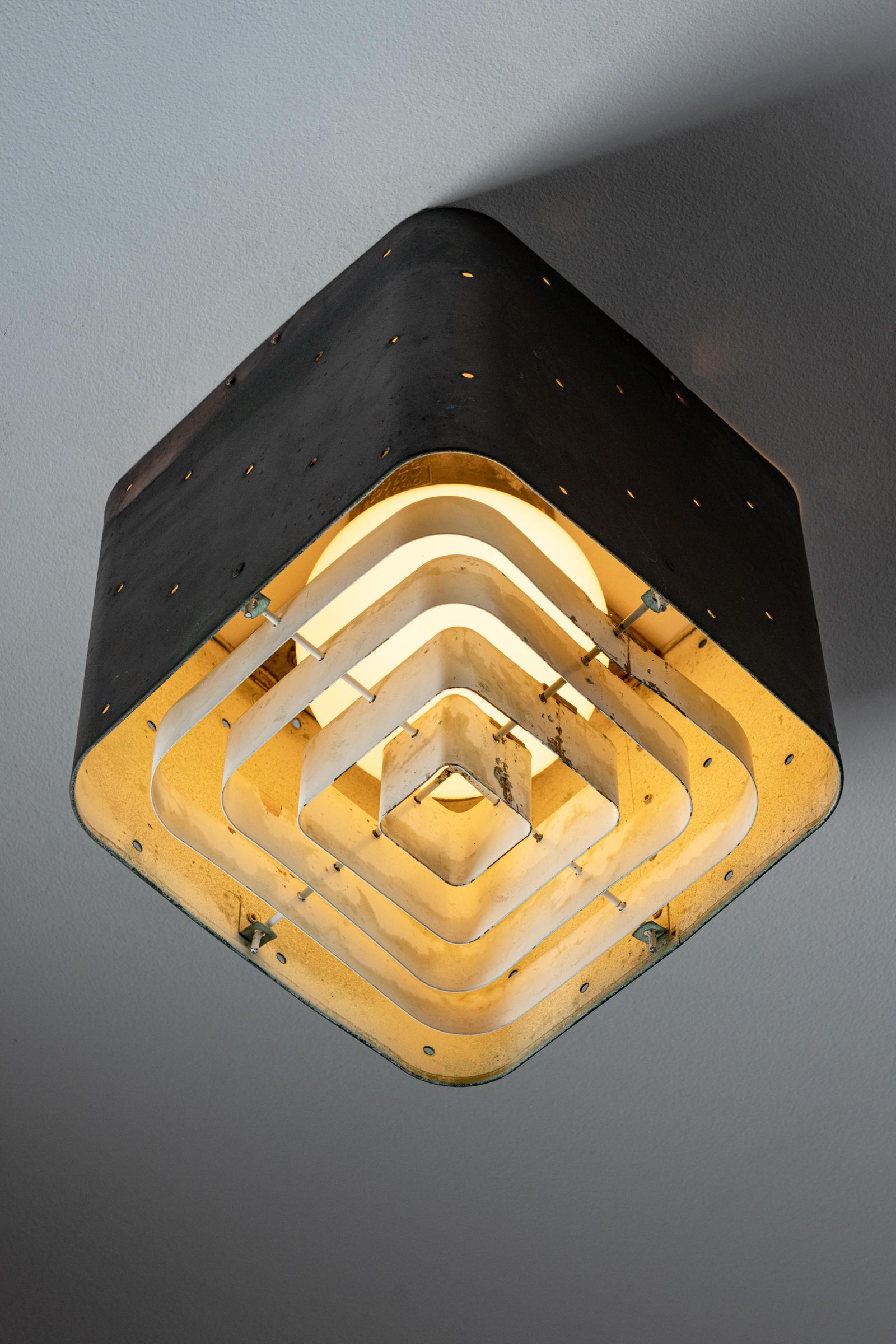 Single Starry Sky Exterior Ceiling Light by Paavo Tynell In Fair Condition In Los Angeles, CA