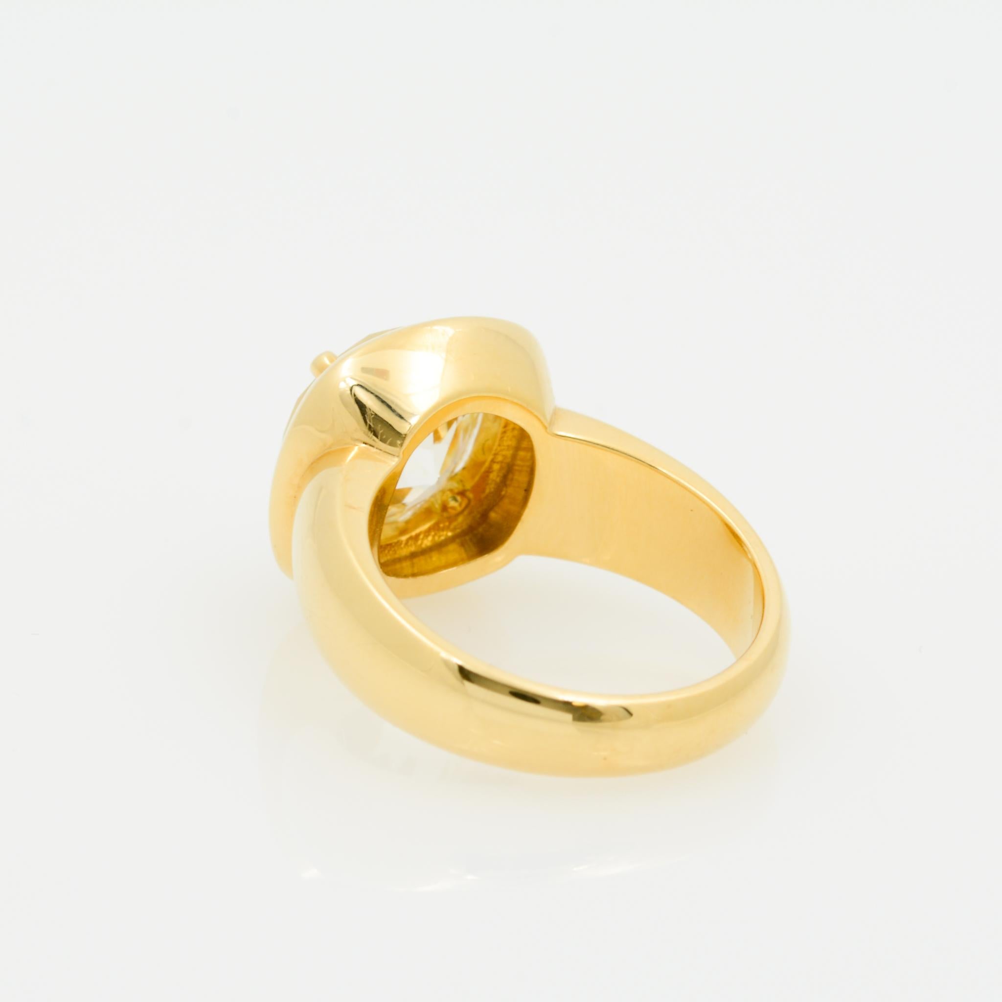 Single Stone 18 Karat Yellow Gold Old European Cut Diamond Cori Ring 1