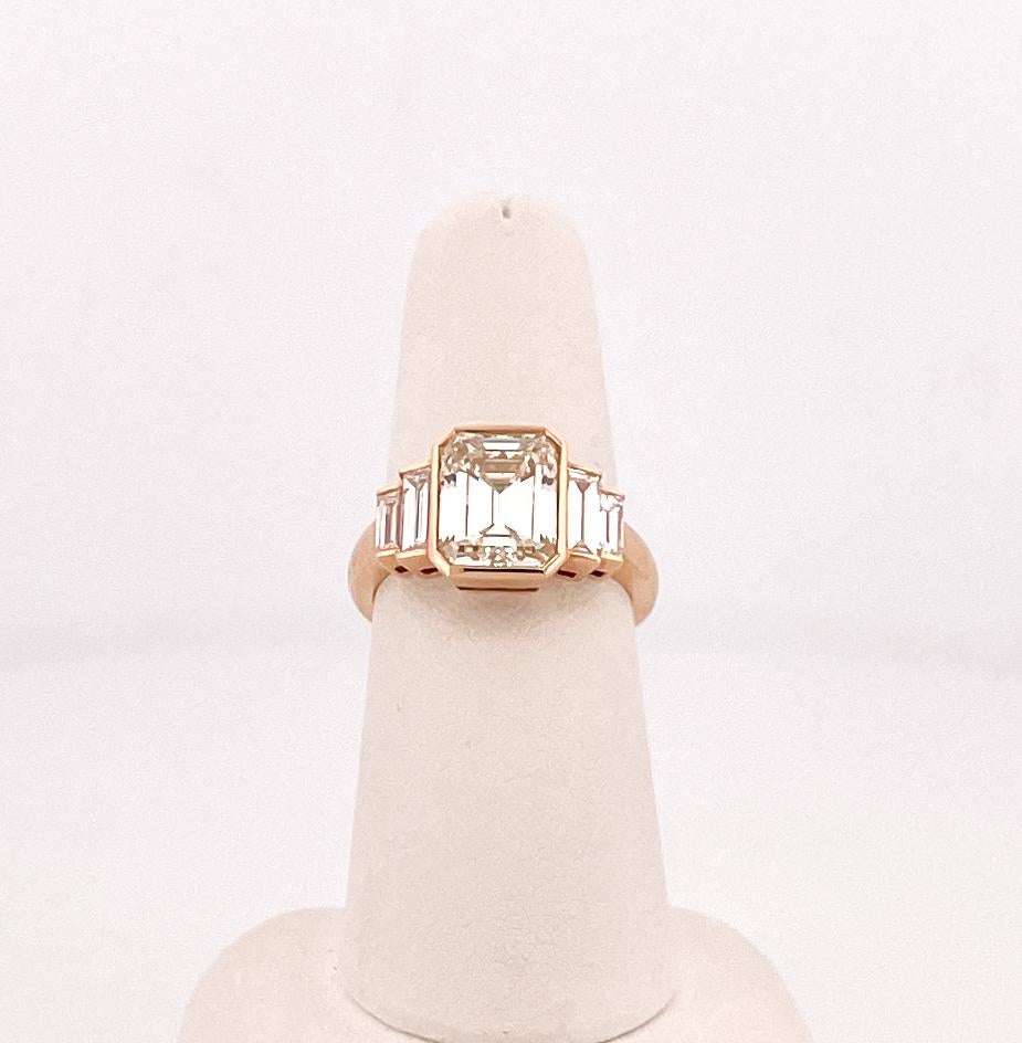 Modern Single Stone Caroline 18k Yellow Gold Engagement Ring