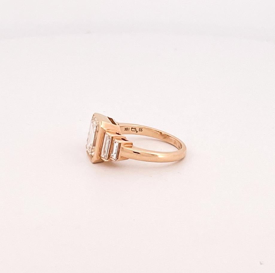 Women's Single Stone Caroline 18k Yellow Gold Engagement Ring