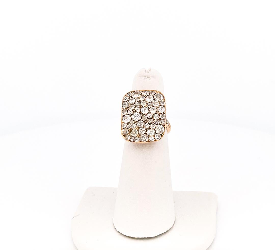 Single Stone Cobblestone 18k Yellow Gold Diamond Ring 3