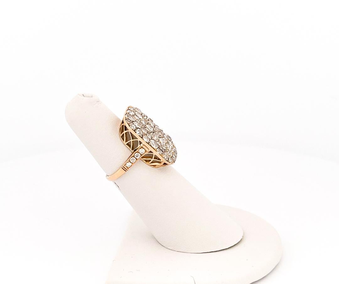 Single Stone Cobblestone 18k Yellow Gold Diamond Ring 4