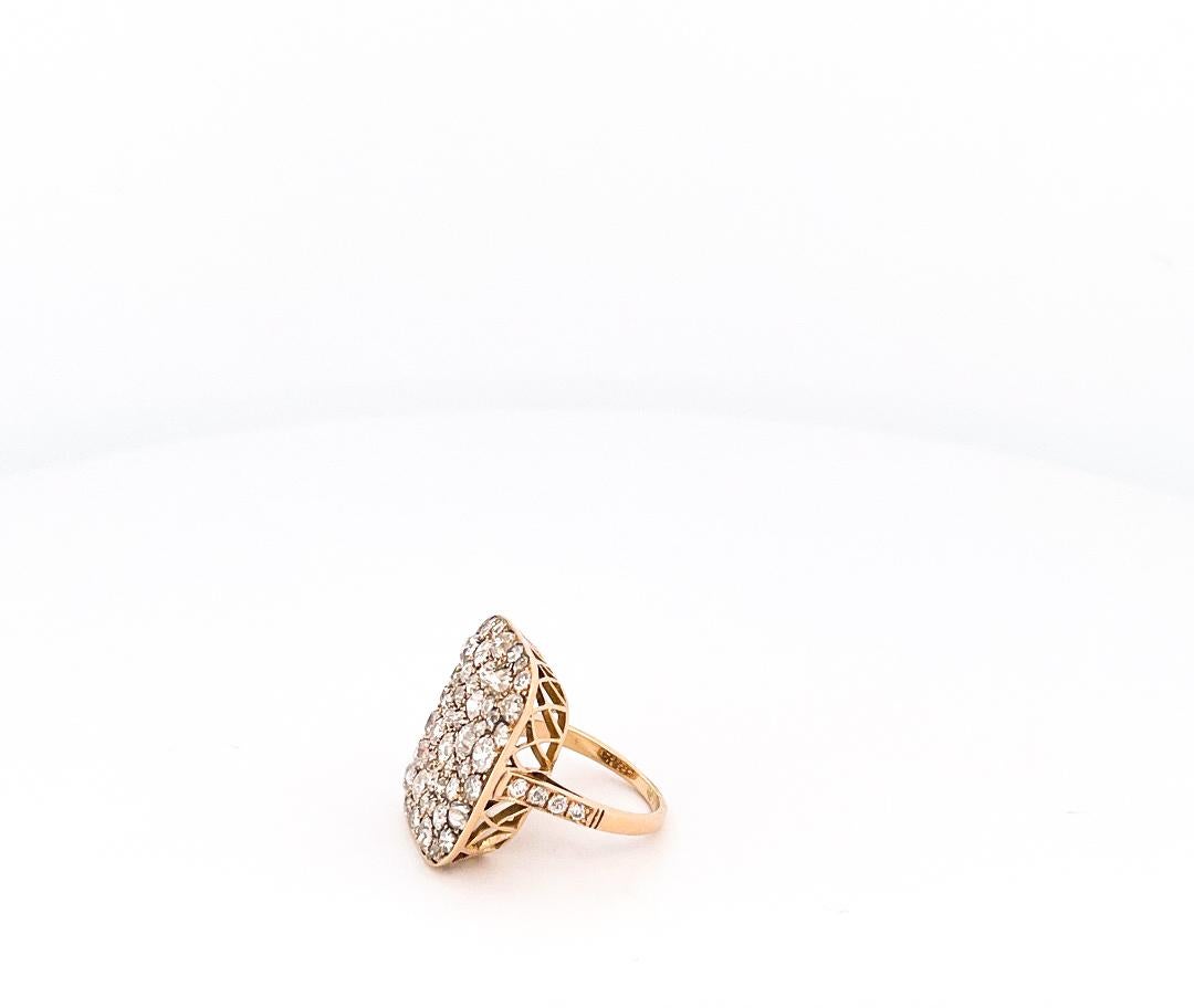 Single Stone Cobblestone 18k Yellow Gold Diamond Ring 1