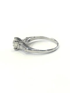 Single Stone Diamond Engagement Ring 1.01 Carat Certified Diamond Platinum