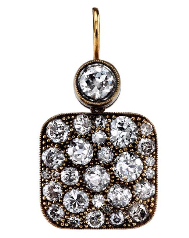 Approximately 4.50ctw old European, old Mine, vintage Cushion cut, Single cut and Round Brilliant diamonds set in handcrafted 18K oxidized yellow gold mountings.  Patterns and prices vary from piece to piece.  
