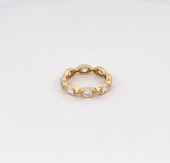 Single Stone Kelly 18k Yellow Gold Diamond Eternity Band