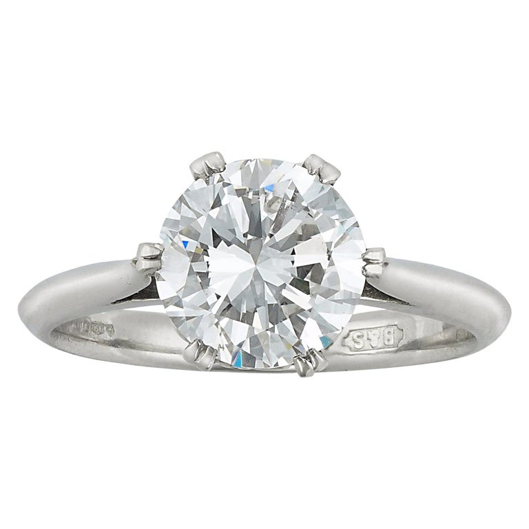 GIA Certified 2.05 Carat Internally Flawless Diamond Ring For Sale