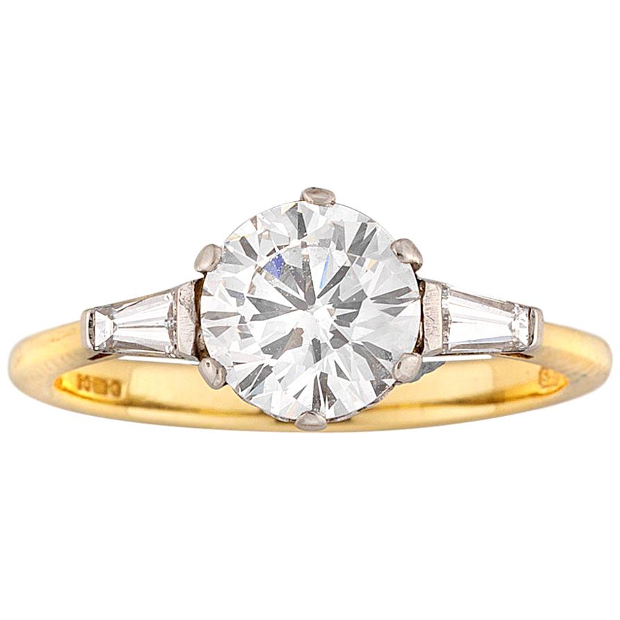 GIA Certified 1.50 Carat Solitaire Diamond Ring For Sale