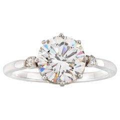 Certified 2.12 Carat Solitaire Diamond Ring