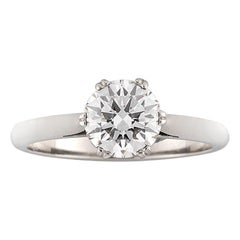 Bague solitaire en diamant IF D de 1,18 carat certifié par le GIA