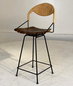Single Swivel Bar Stool by Arthur Umanoff