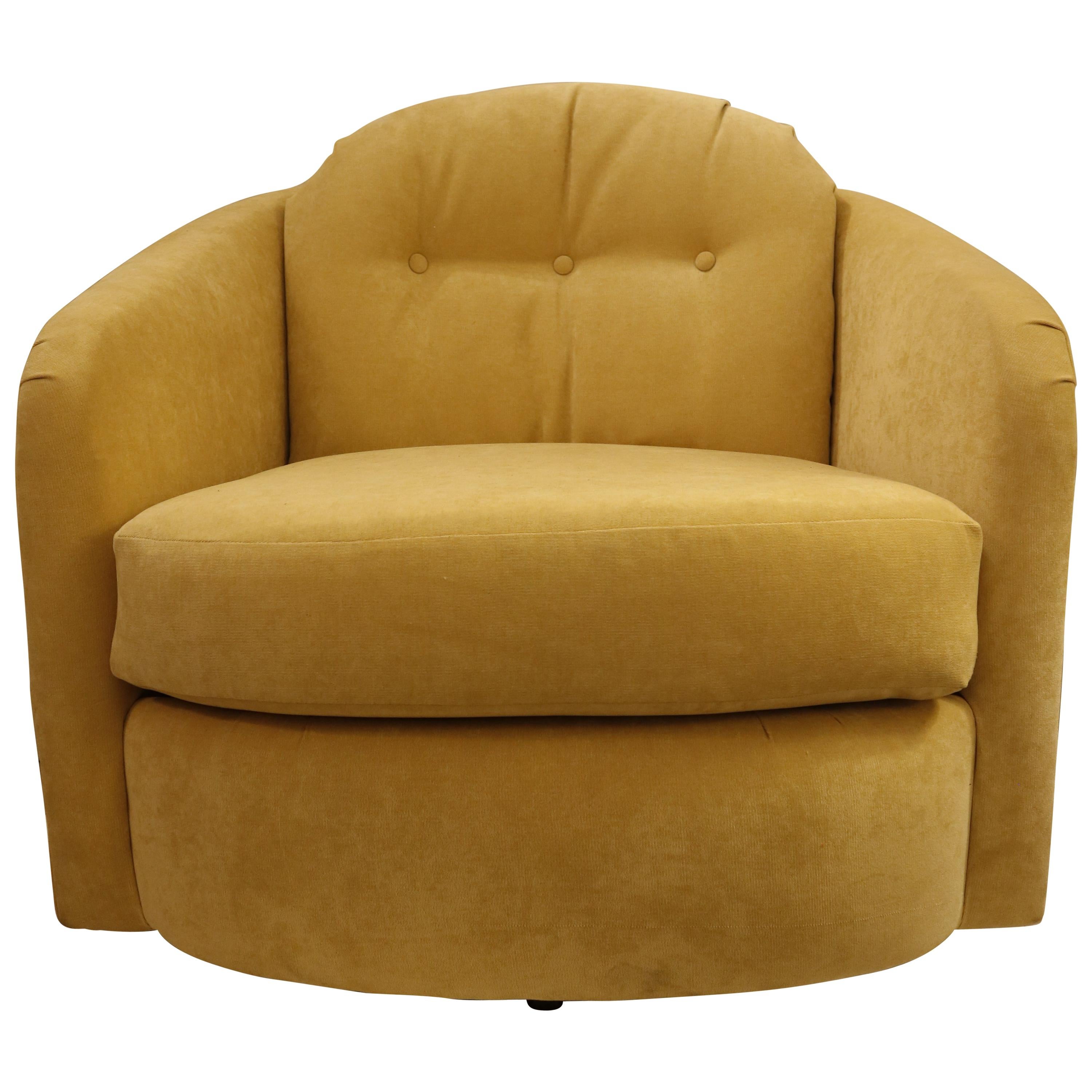 Single Swivel Chair Attributed to Milo Baughman
