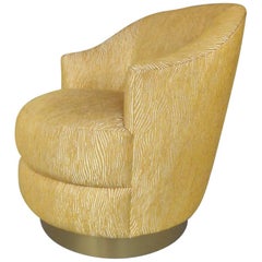 Single Swiveling Club Chair Made by A. Rudin, circa 1980s