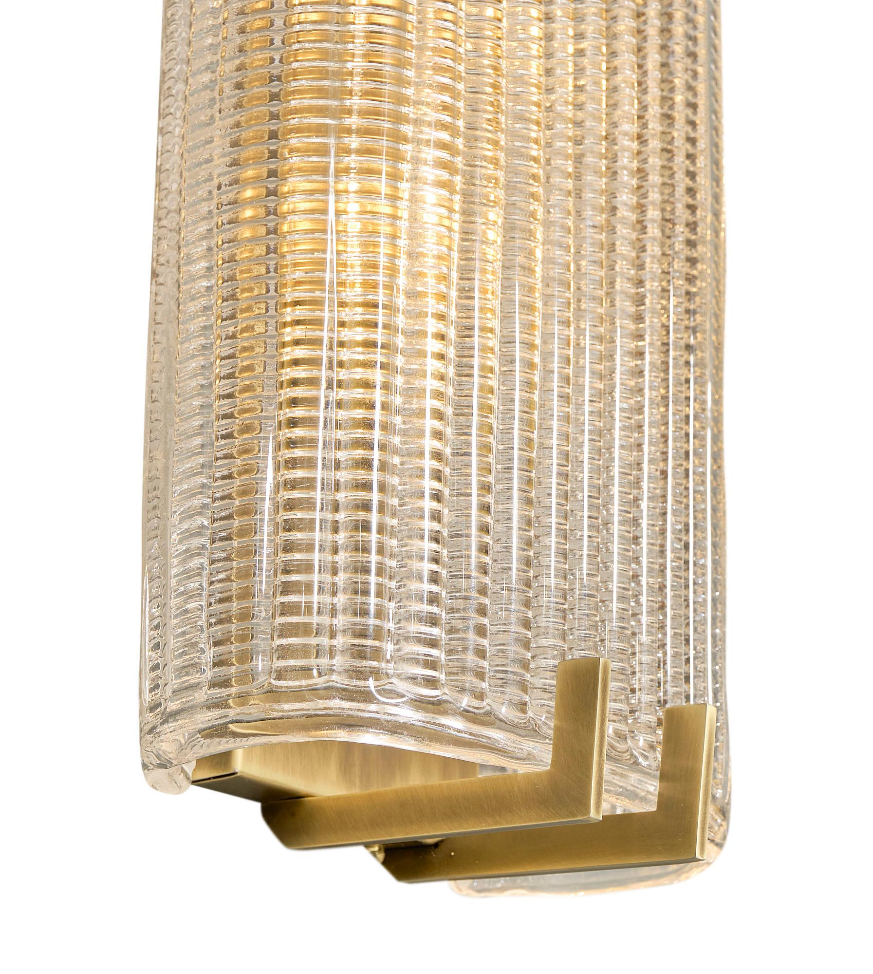 Lámpara individual de cristal de Murano texturado en venta 1