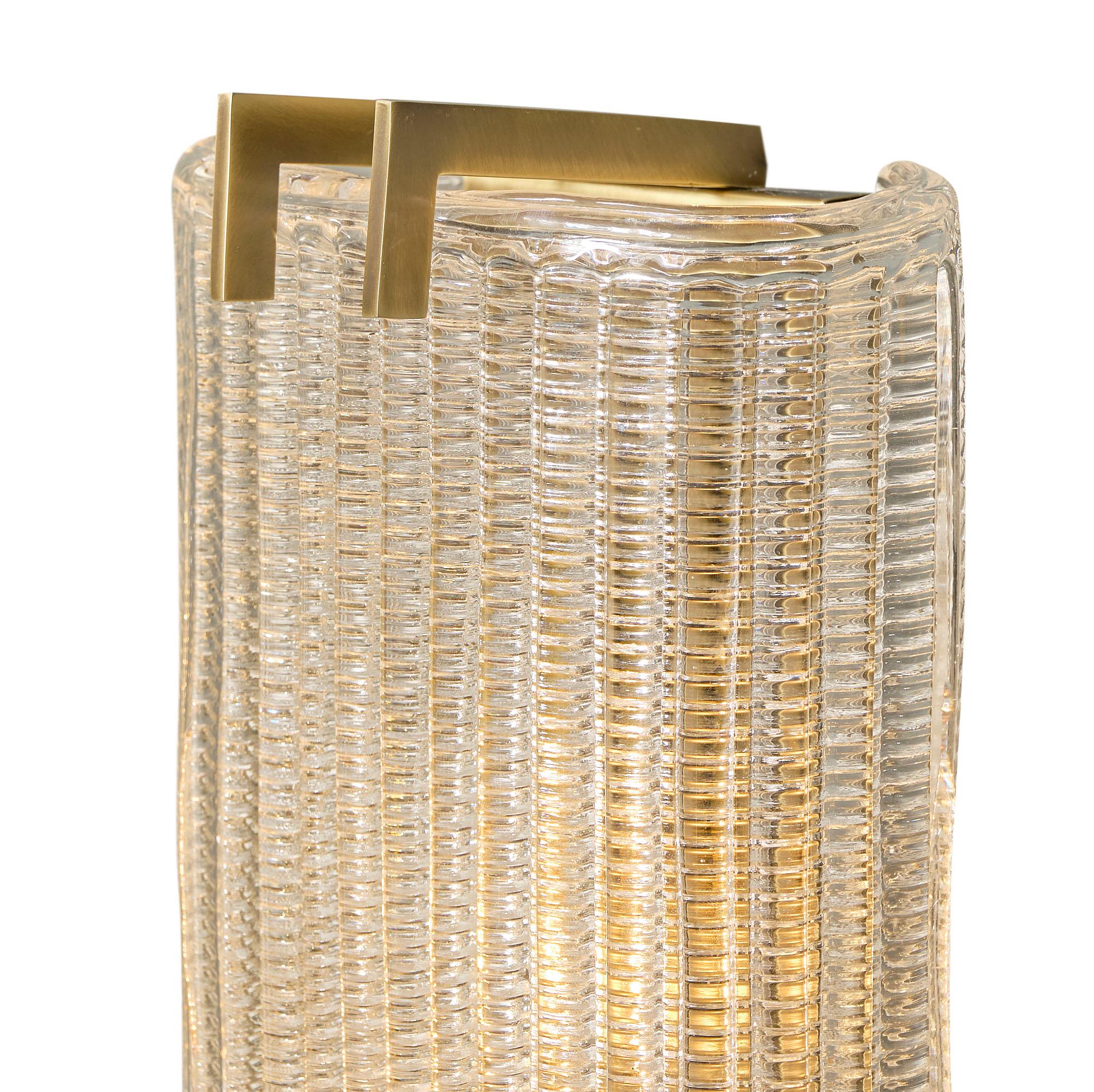 Lámpara individual de cristal de Murano texturado en venta 2