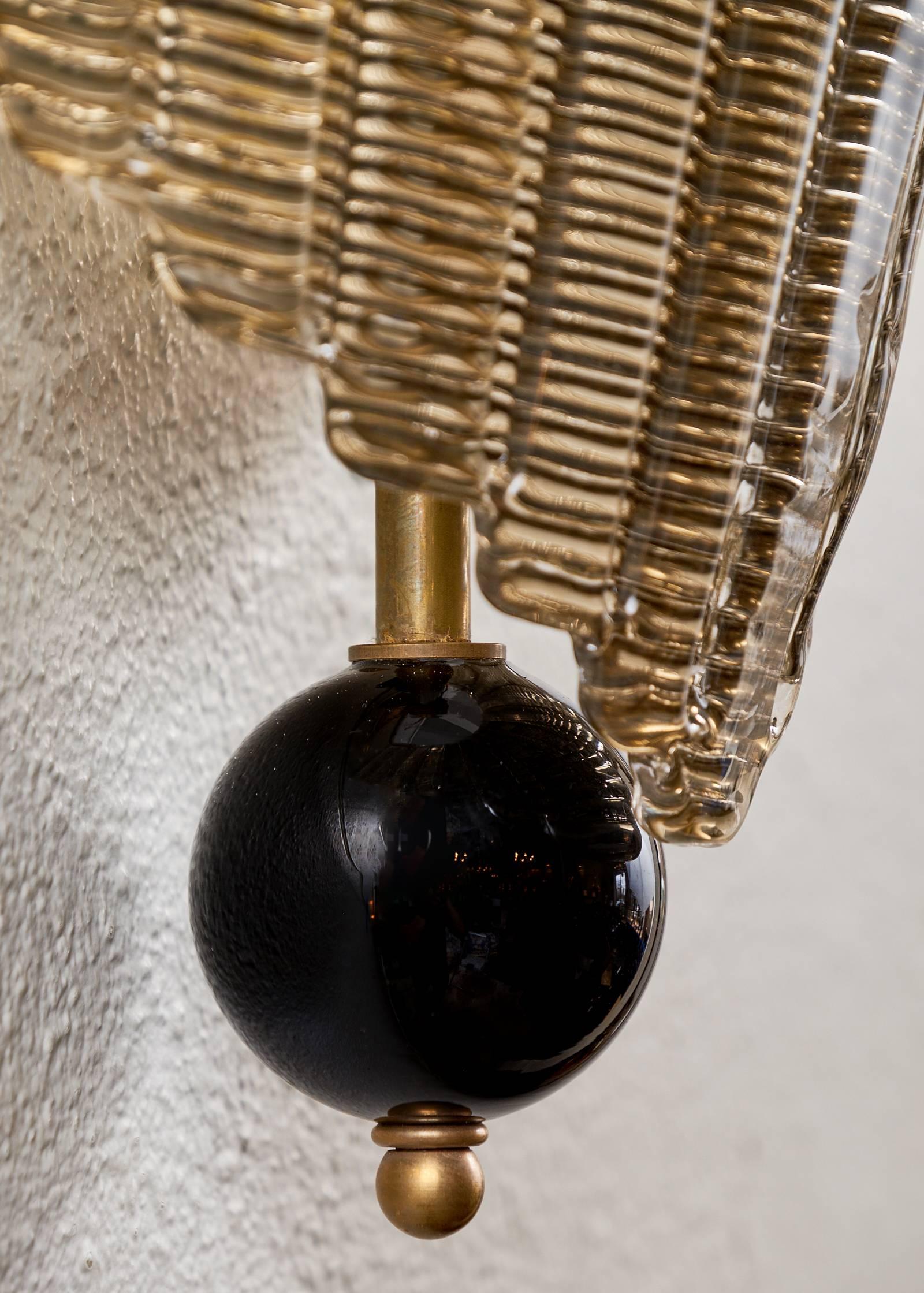 Aplique individual de cristal de Murano texturado en venta 3