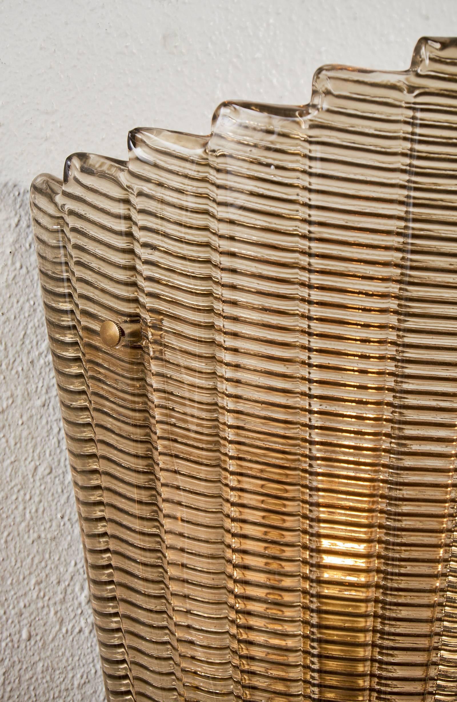 Aplique individual de cristal de Murano texturado Siglo XXI y contemporáneo en venta