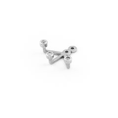 Single Three Diamond Stud Accessory -Ear Jacket- in White Gold and Diamonds