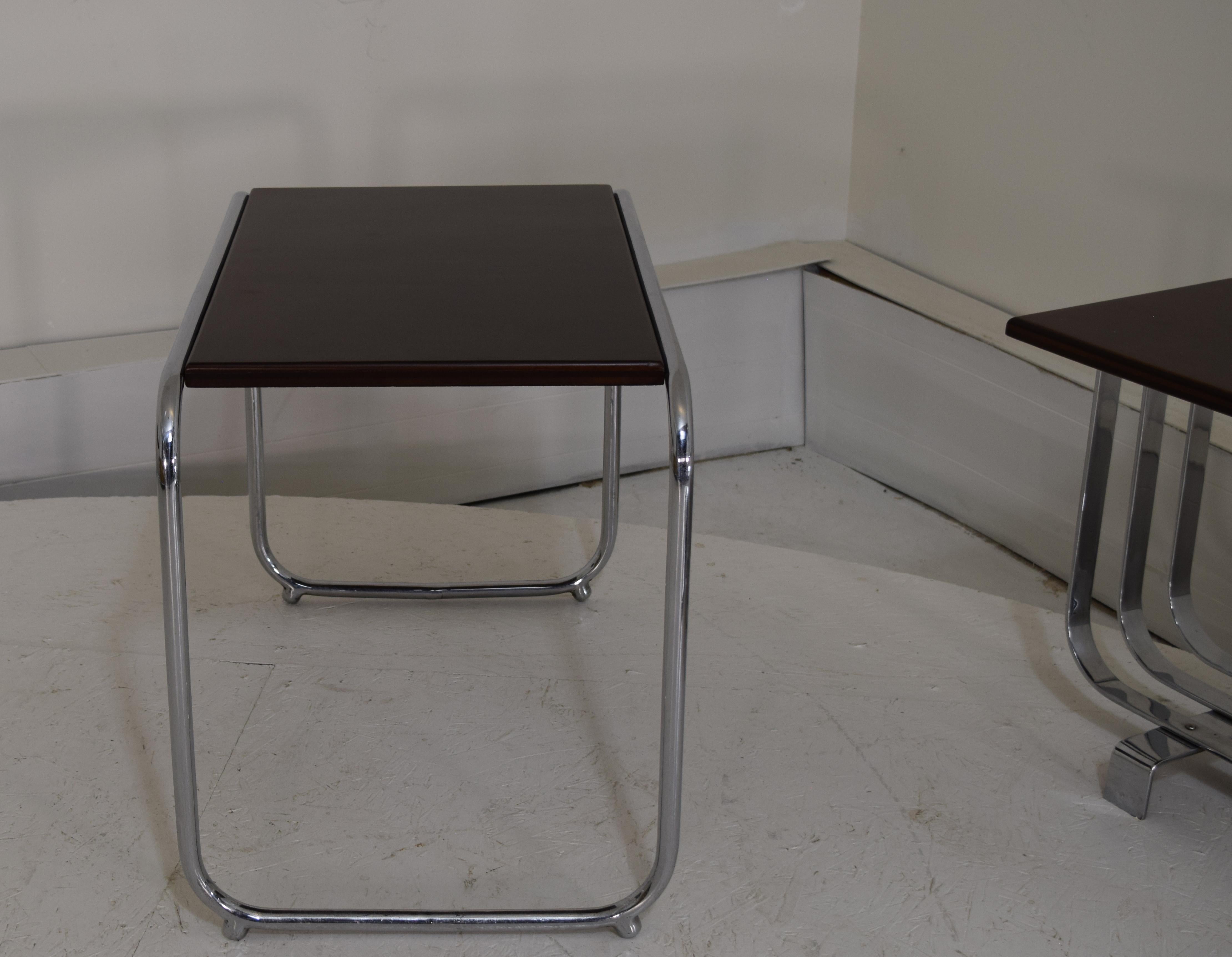 Steel Single Tier Table by KEM Weber For Sale